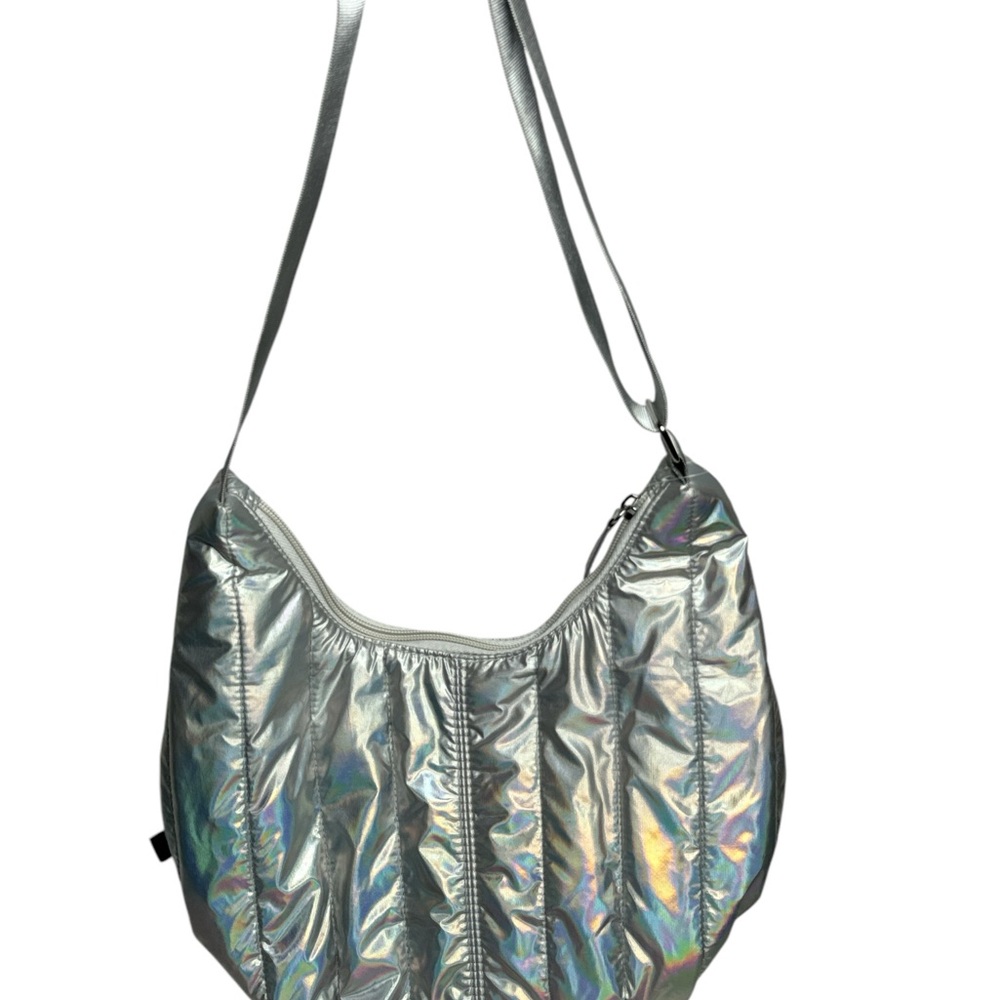 Art Class, Silver Metallic Iridescent Handbag with Adjustable Strap - Picture 4 of 6